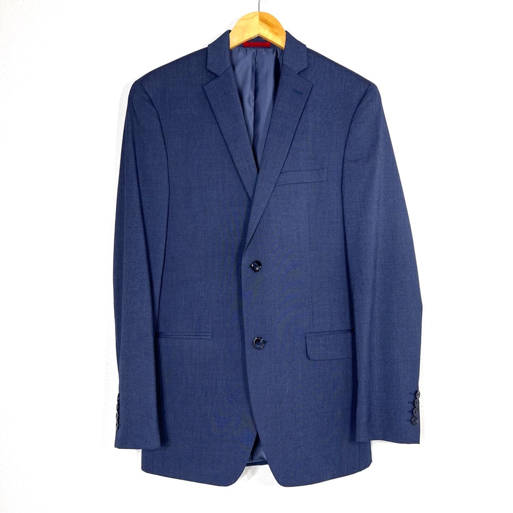 Alfani Suit Separate Jacket Men’s 38 Long Slim-Fit Navy Blue Dress Coat